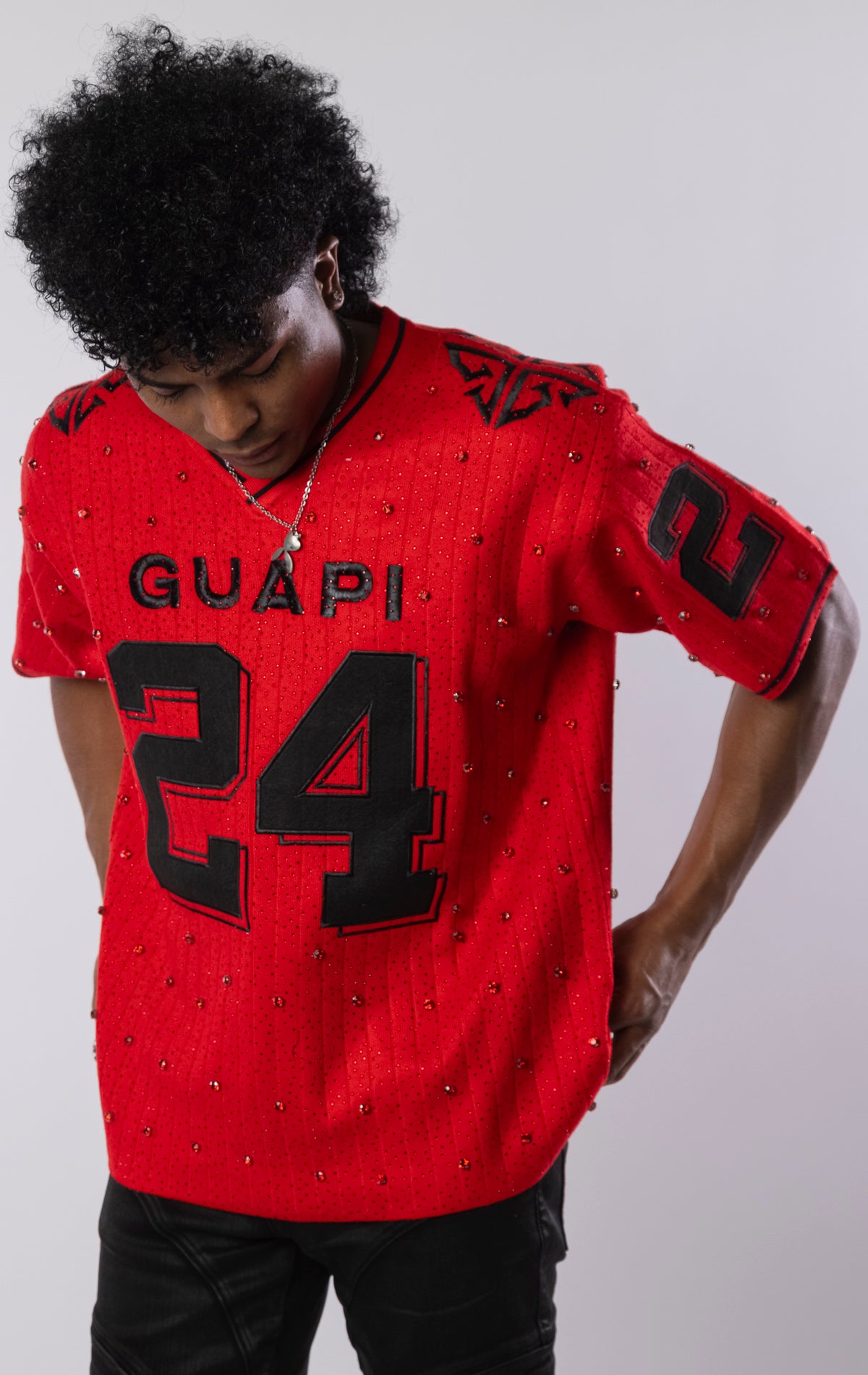 Embellished Football T-Shirt